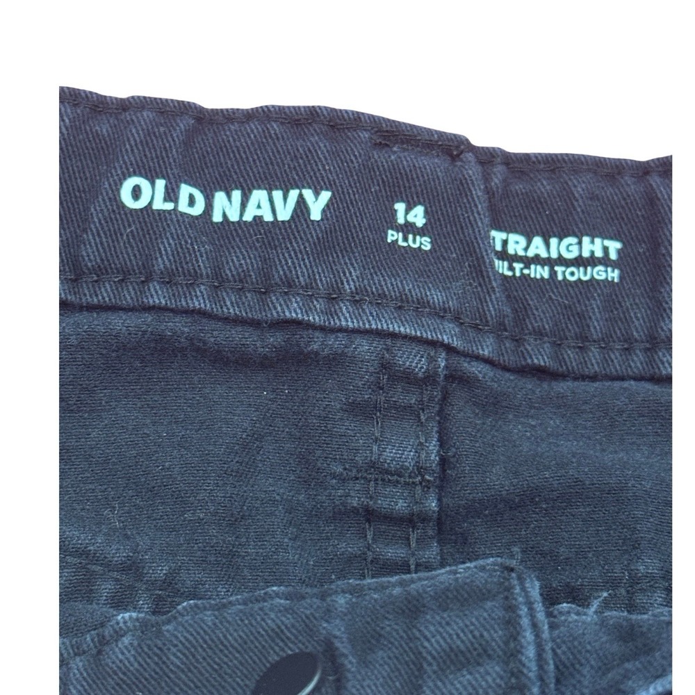 Old Navy Black Straight Leg‎ Jeans: Girls 14 Plus. Built-In Tough Stretchy